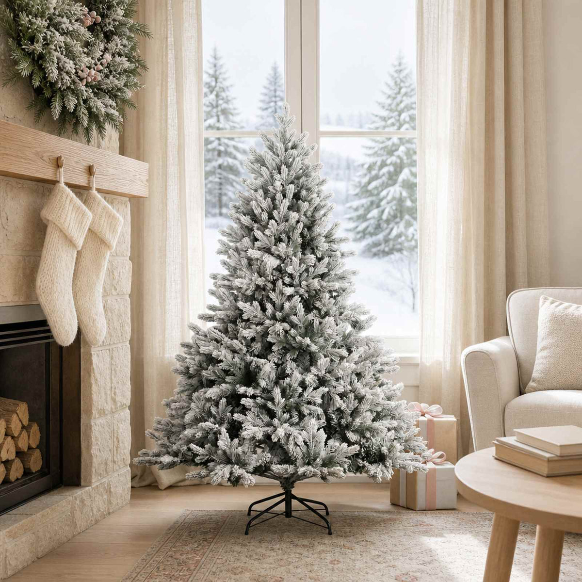 vidaXL Artificial Hinged Christmas Tree 150 cm PVC and Metal