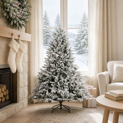 vidaXL Artificial Hinged Christmas Tree 150 cm PVC and Metal