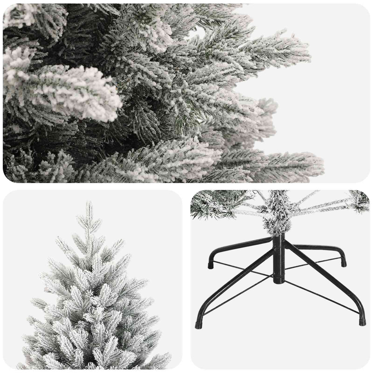 vidaXL Artificial Hinged Christmas Tree 150 cm PVC and Metal