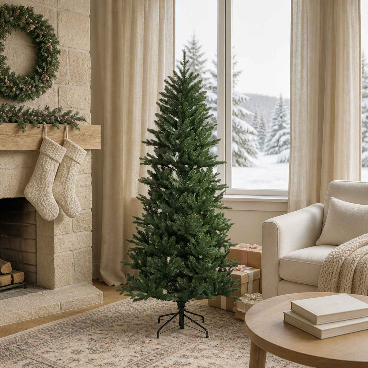 vidaXL Artificial Hinged Christmas Tree 120 cm PVC and PE Green