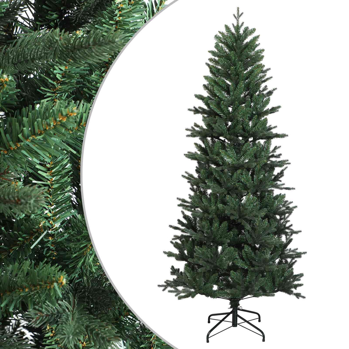 vidaXL Artificial Hinged Christmas Tree 150 cm PVC and PE Green
