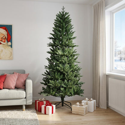 vidaXL Artificial Hinged Christmas Tree 240 cm PVC and PE Green