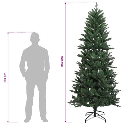 vidaXL Artificial Hinged Christmas Tree 240 cm PVC and PE Green