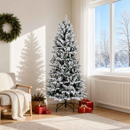 vidaXL Artificial Hinged Christmas Tree 180 cm PVC and PE