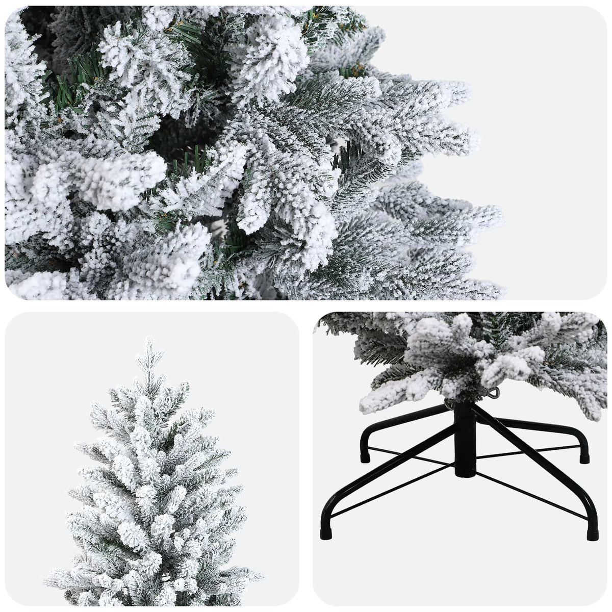 vidaXL Artificial Hinged Christmas Tree 180 cm PVC and PE