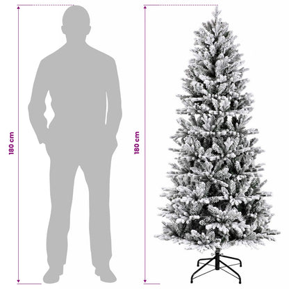 vidaXL Artificial Hinged Christmas Tree 180 cm PVC and PE