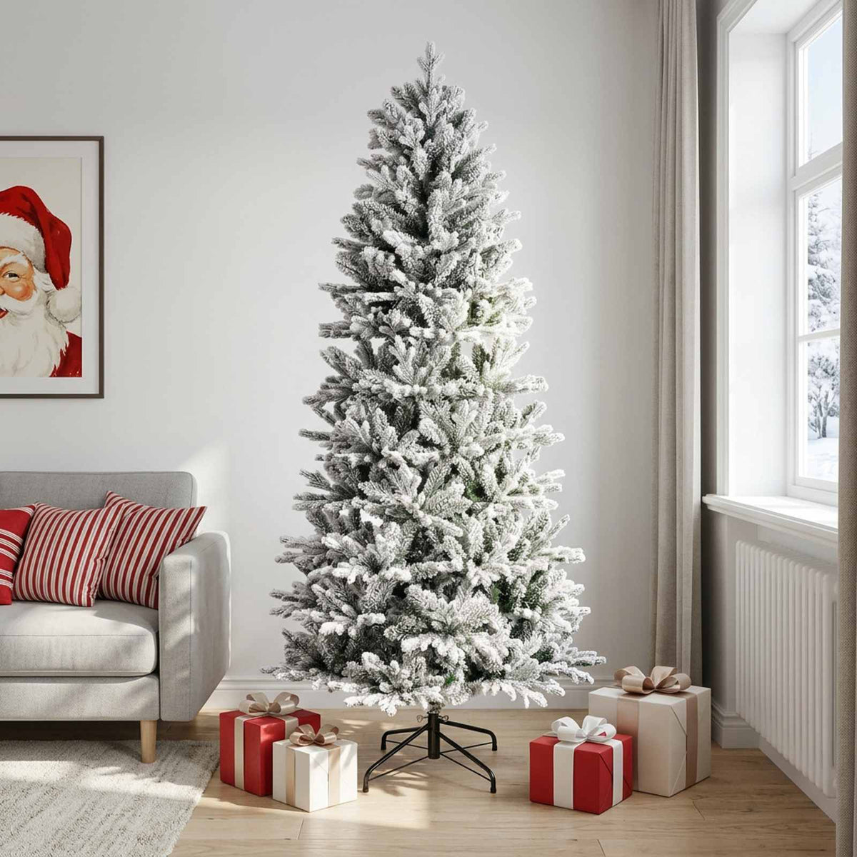 vidaXL Artificial Hinged Christmas Tree 210 cm PVC and PE