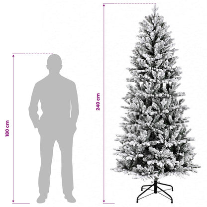 vidaXL Artificial Hinged Christmas Tree 240 cm PVC and PE