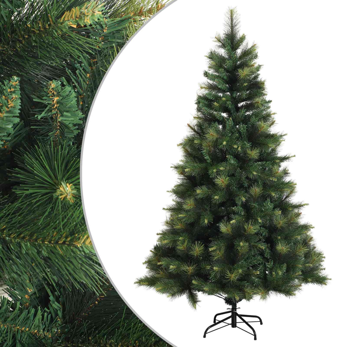 vidaXL Artificial Hinged Christmas Tree 120 cm PVC and Metal Green