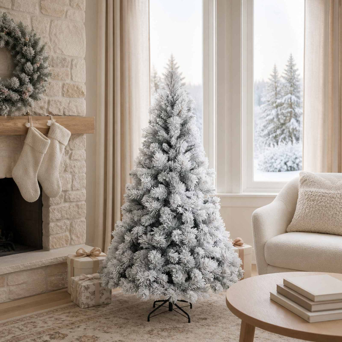 vidaXL Artificial Hinged Christmas Tree 120 cm PVC and Metal