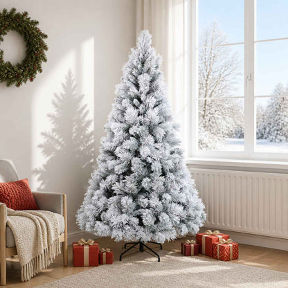 vidaXL Artificial Hinged Christmas Tree 180 cm PVC and Metal