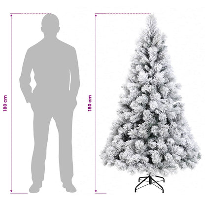 vidaXL Artificial Hinged Christmas Tree 180 cm PVC and Metal