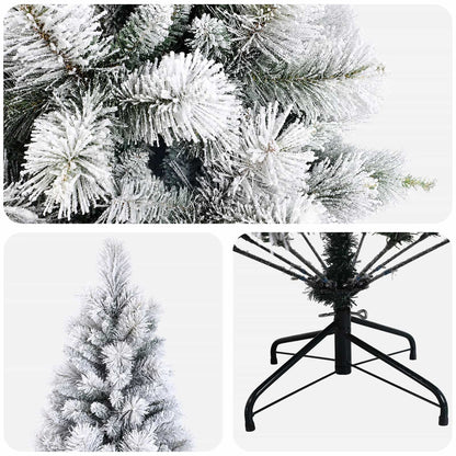 vidaXL Artificial Hinged Christmas Tree 240 cm PVC and Metal