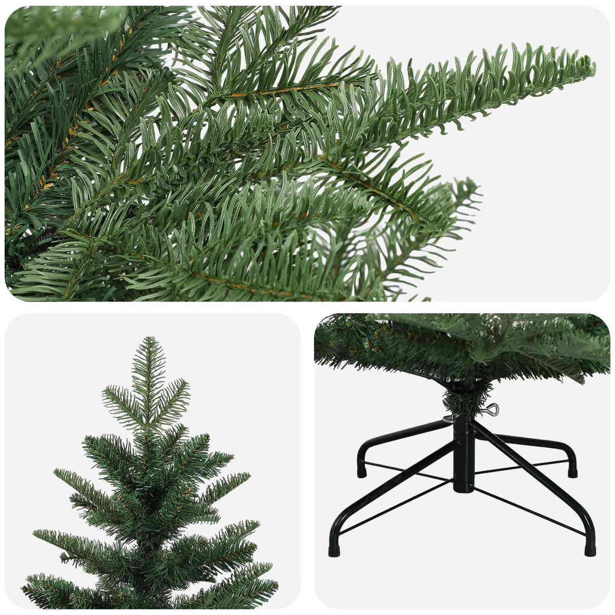 vidaXL Artificial Hinged Christmas Tree 120 cm PE & PVC Green