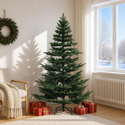 vidaXL Artificial Hinged Christmas Tree 180 cm PE & PVC Green