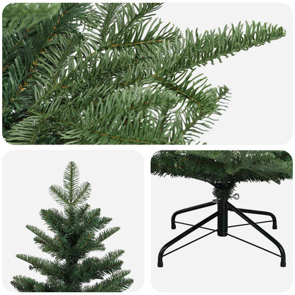 vidaXL Artificial Hinged Christmas Tree 210 cm PE & PVC Green