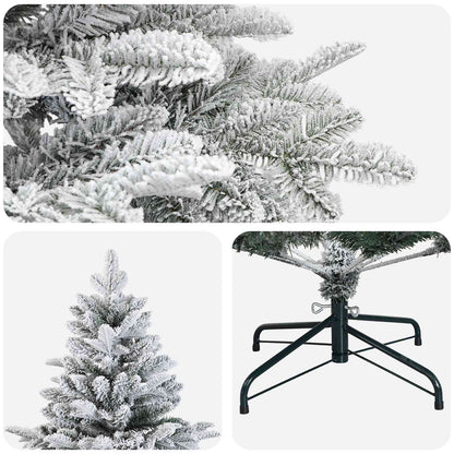 vidaXL Artificial Hinged Christmas Tree 180 cm PE & PVC