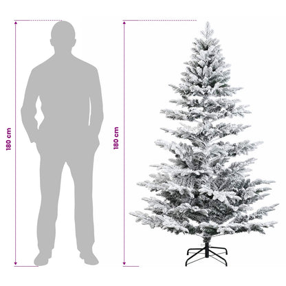 vidaXL Artificial Hinged Christmas Tree 180 cm PE & PVC