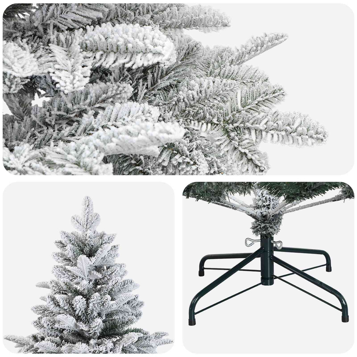 vidaXL Artificial Hinged Christmas Tree 240 cm PE & PVC