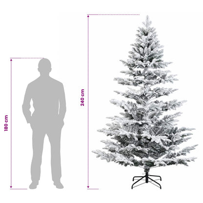 vidaXL Artificial Hinged Christmas Tree 240 cm PE & PVC