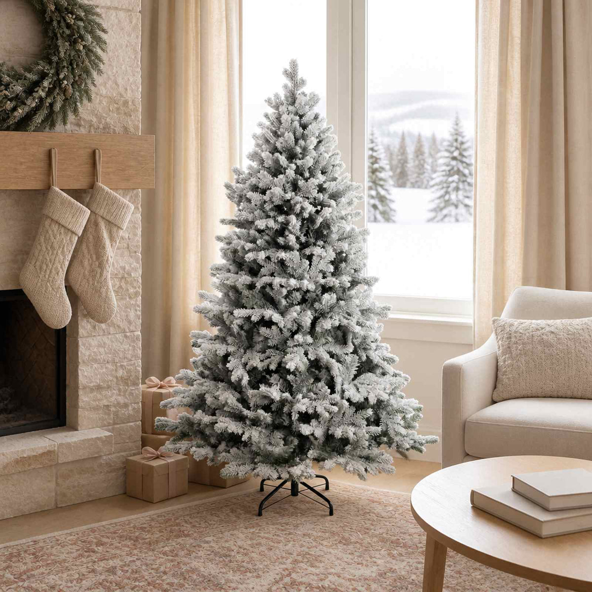 vidaXL Artificial Hinged Christmas Tree 150 cm PVC and Metal