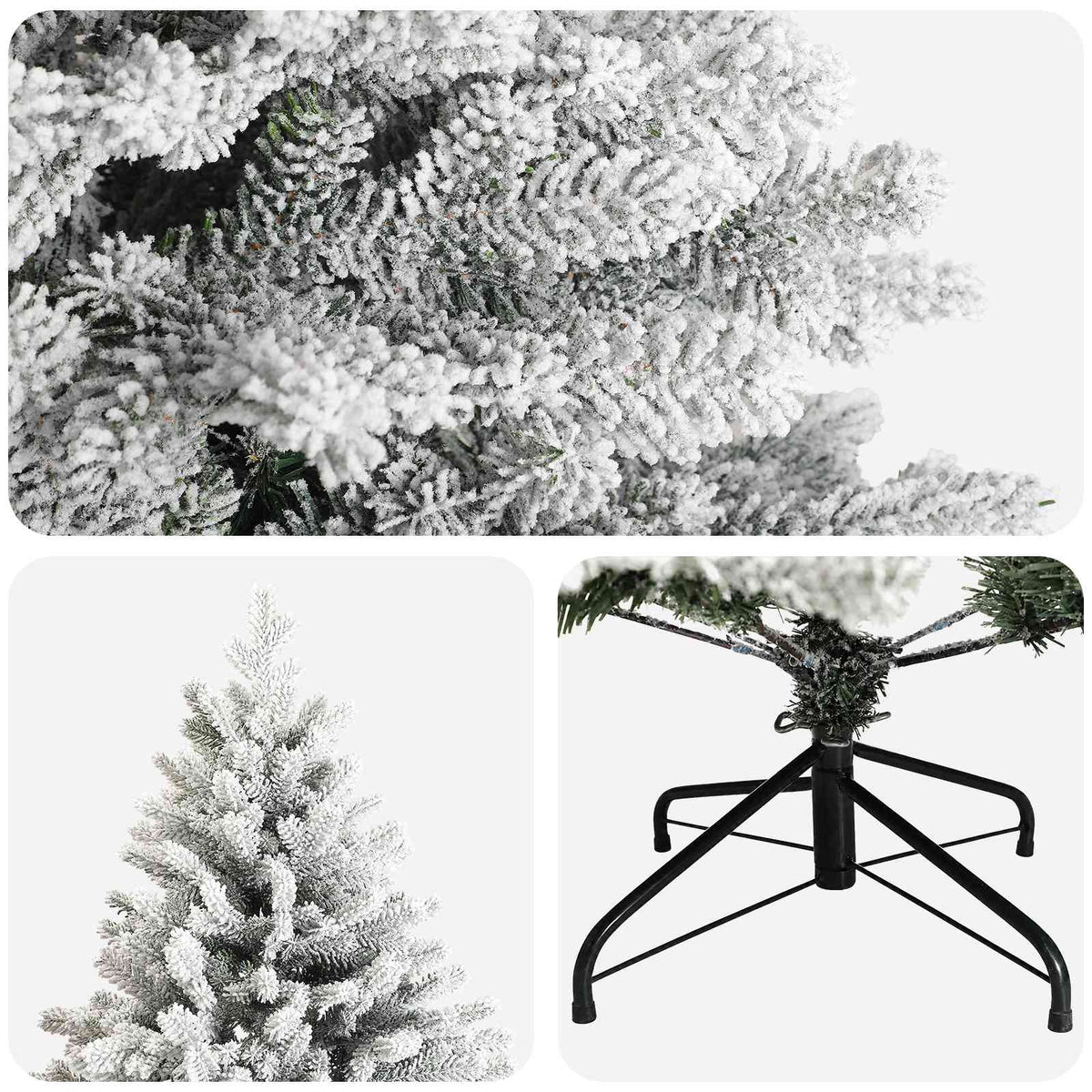 vidaXL Artificial Hinged Christmas Tree 240 cm PVC and Metal