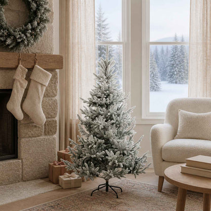vidaXL Artificial Hinged Christmas Tree 150 cm PVC and Metal