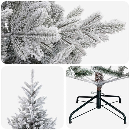vidaXL Artificial Hinged Christmas Tree 240 cm PVC and Metal