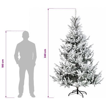 vidaXL Artificial Hinged Christmas Tree 240 cm PVC and Metal