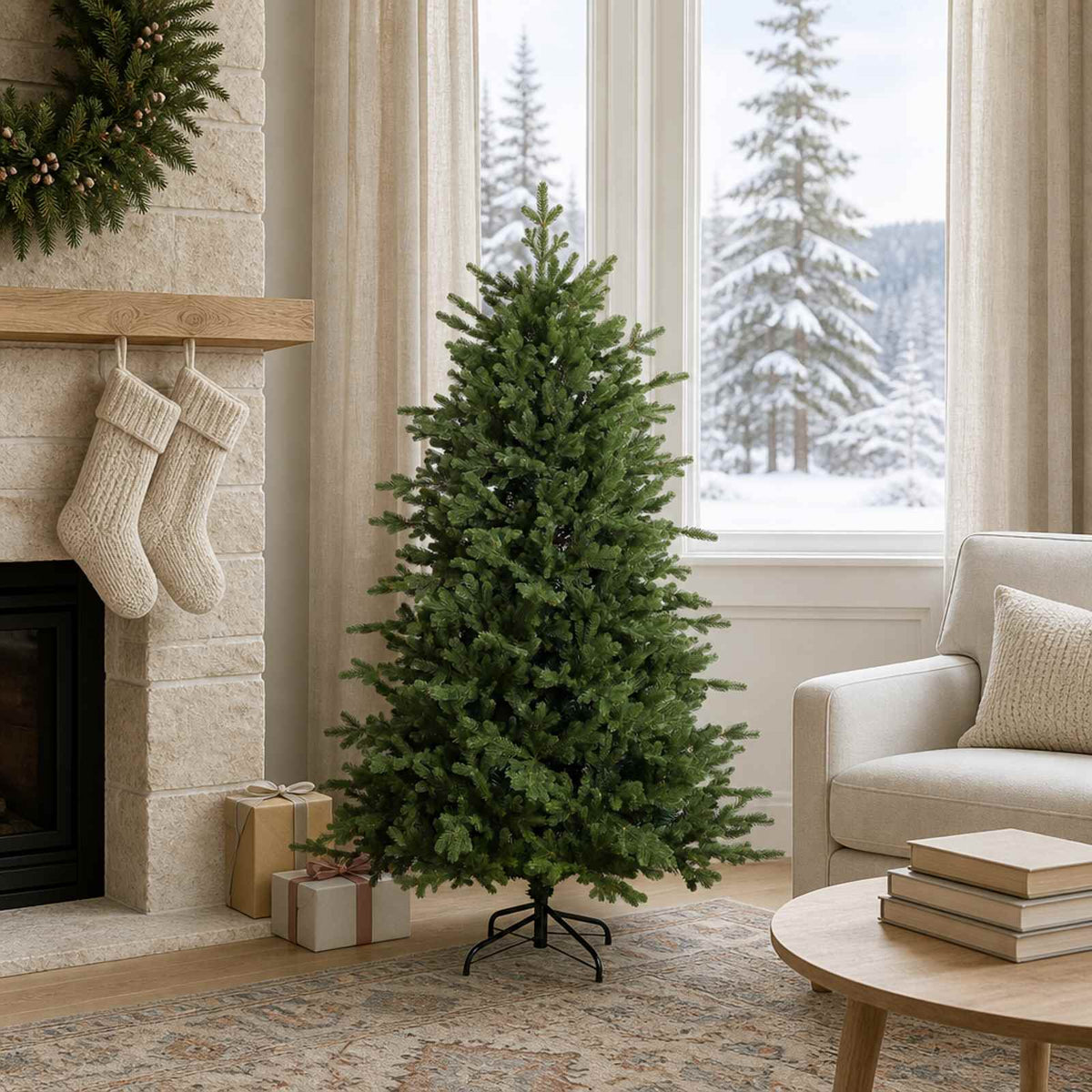vidaXL Artificial Hinged Christmas Tree 120 cm PVC and Metal Green