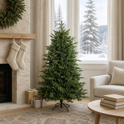 vidaXL Artificial Hinged Christmas Tree 120 cm PVC and Metal Green