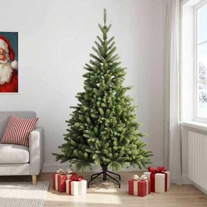vidaXL Artificial Hinged Christmas Tree 240 cm PVC and Metal Green