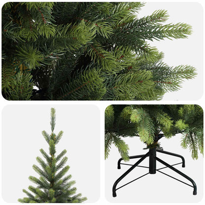 vidaXL Artificial Hinged Christmas Tree 240 cm PVC and Metal Green
