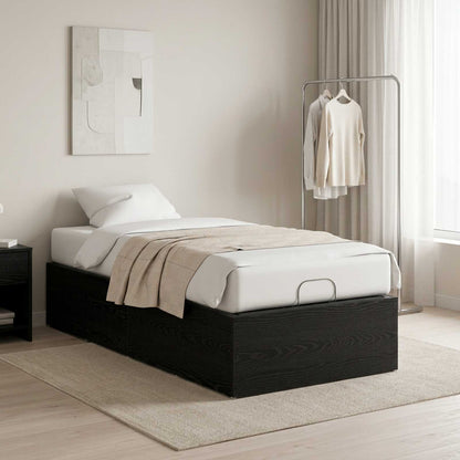 vidaXL Bed Surround for Adjustable Bed Base Black Oak 100 x 200 cm