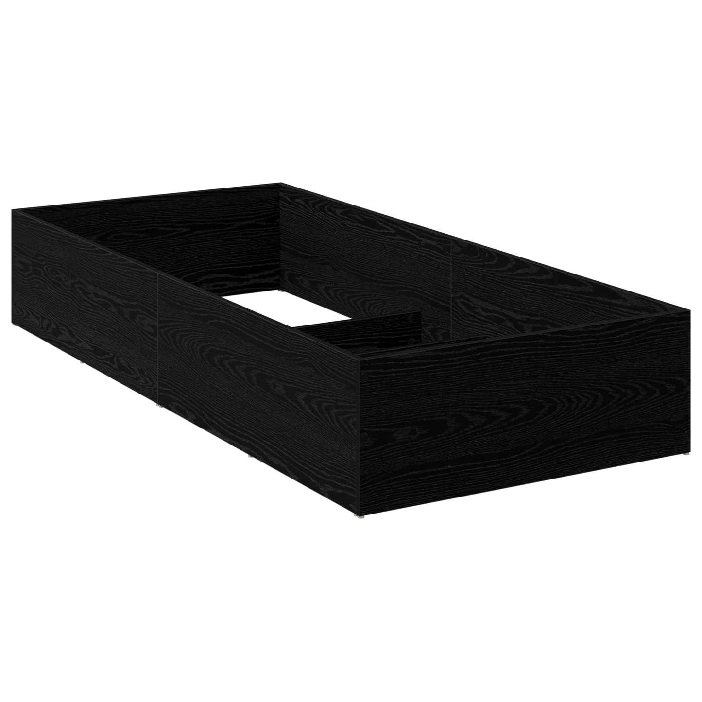 vidaXL Bed Surround for Adjustable Bed Base Black Oak 70 x 200 cm