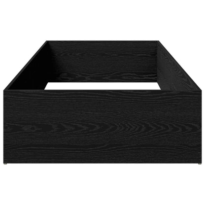 vidaXL Bed Surround for Adjustable Bed Base Black Oak 70 x 200 cm
