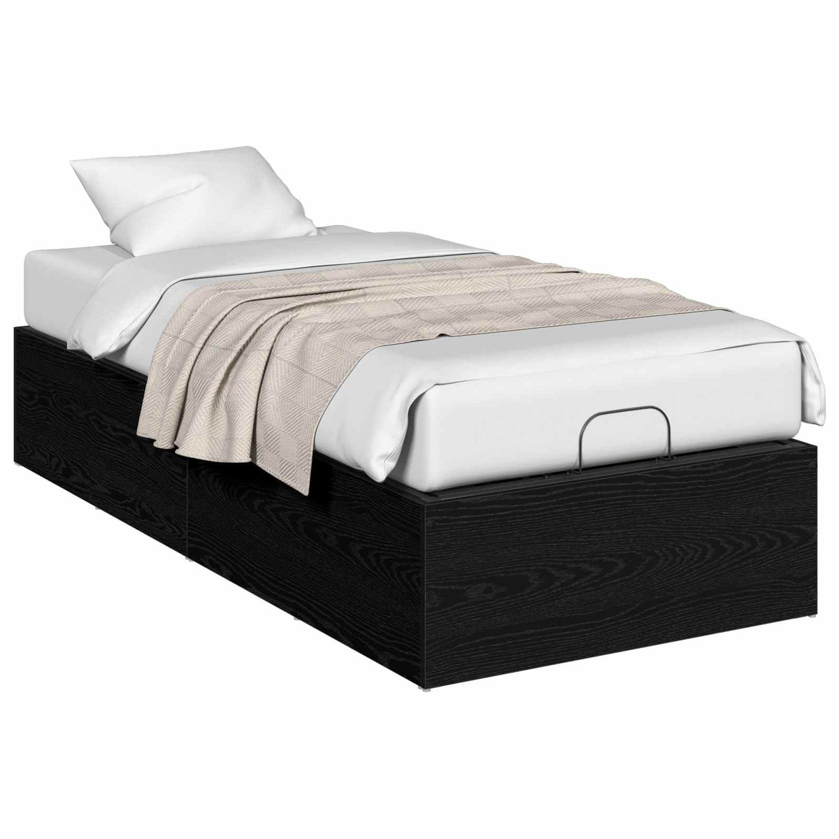 vidaXL Bed Surround for Adjustable Bed Base Black Oak 70 x 200 cm