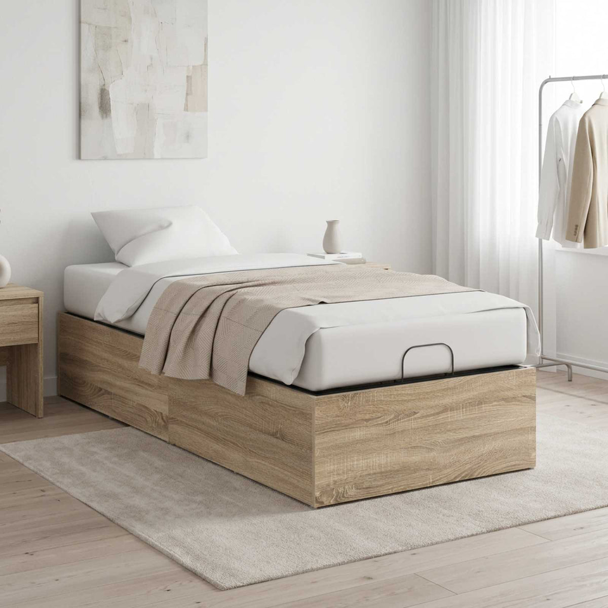 vidaXL Bed Surround for Adjustable Bed Base Sonoma Oak 100 x 190 cm