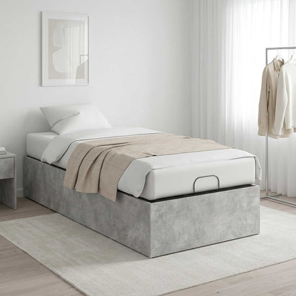 vidaXL Bed Surround for Adjustable Bed Base Concrete Grey 80 x 200 cm