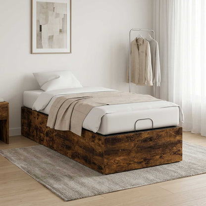 vidaXL Bed Surround for Adjustable Bed Base Smoked Oak 80 x 200 cm