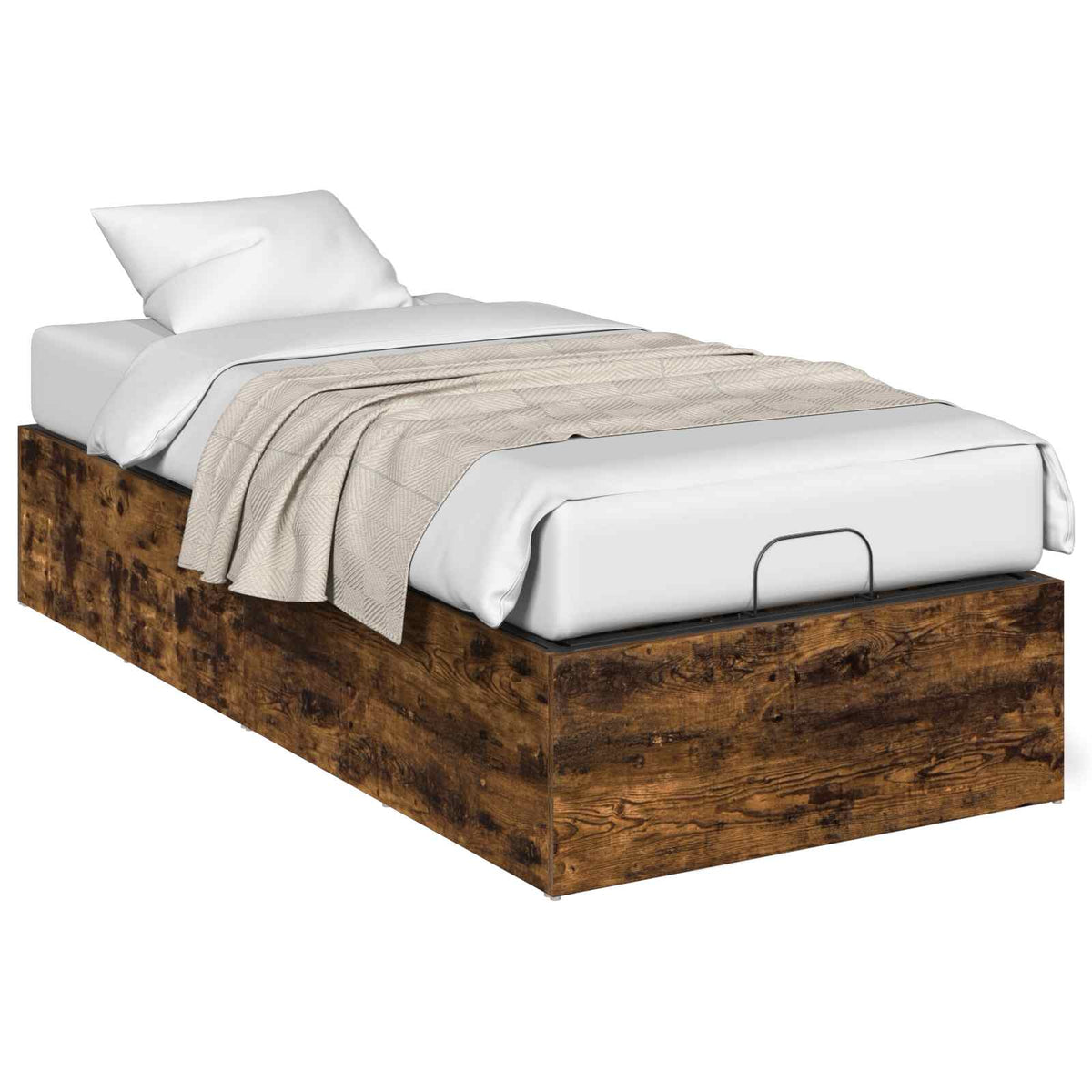 vidaXL Bed Surround for Adjustable Bed Base Smoked Oak 70 x 200 cm
