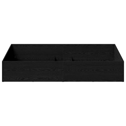 vidaXL Bed Surround for Adjustable Bed Base Black Oak 90 x 200 cm