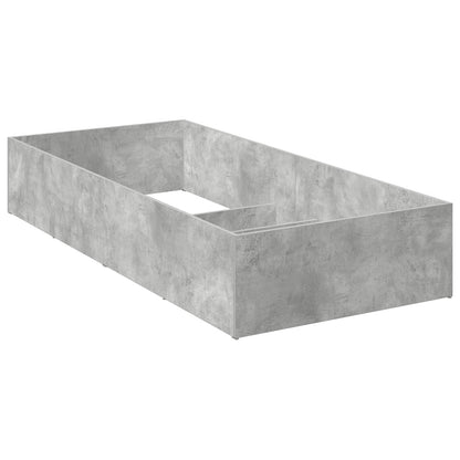 vidaXL Bed Surround for Adjustable Bed Base Concrete Grey 90 x 200 cm