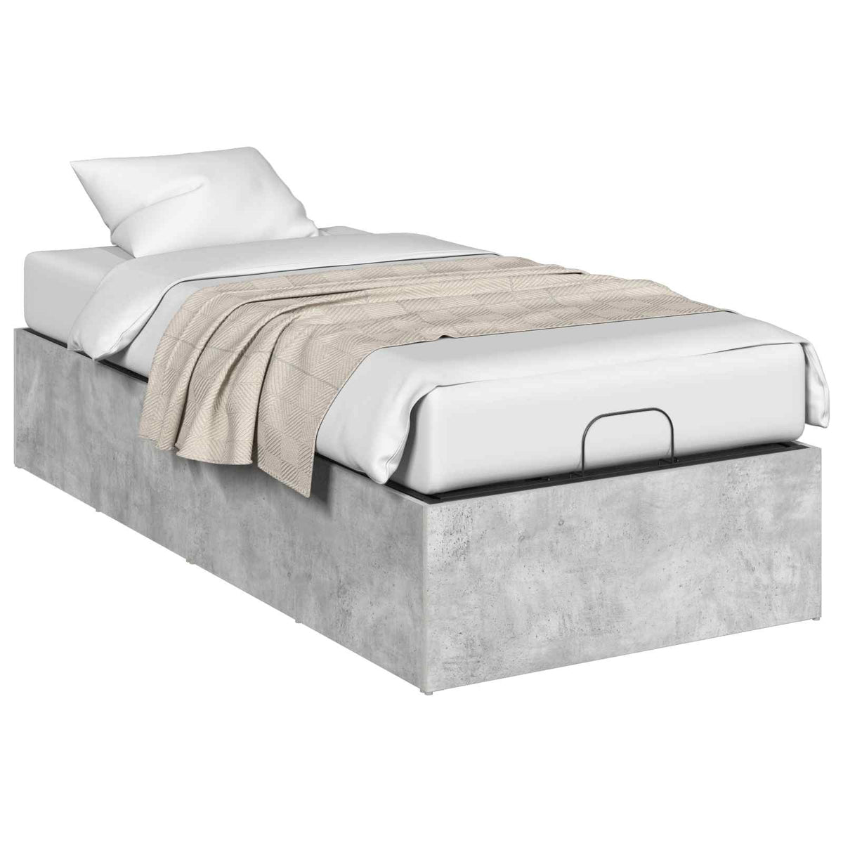 vidaXL Bed Surround for Adjustable Bed Base Concrete Grey 90 x 200 cm