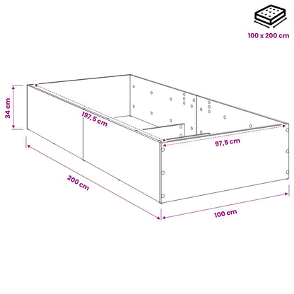 vidaXL Bed Surround for Adjustable Bed Base Sonoma Oak 100 x 200 cm