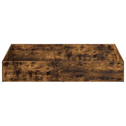 vidaXL Bed Surround for Adjustable Bed Base Smoked Oak 90 x 190 cm