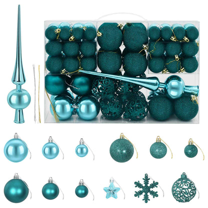 vidaXL Christmas Ball Set 111 pcs Green 6 cm Polystyrene
