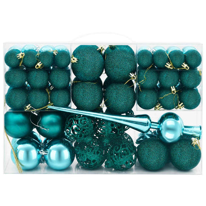 vidaXL Christmas Ball Set 111 pcs Green 6 cm Polystyrene
