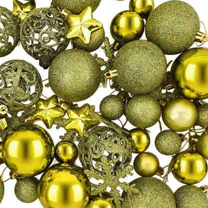 vidaXL Christmas Ball Set 111 pcs Light Green 6 cm Polystyrene