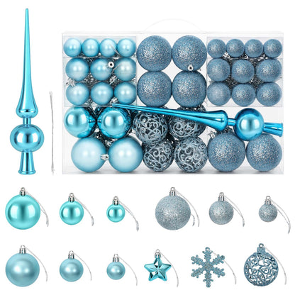 vidaXL Christmas Ball Set 111 pcs Turquoise Dia. 6 cm Polystyrene